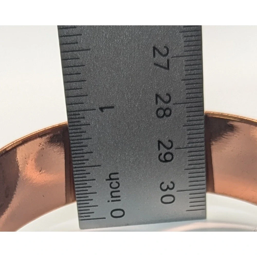 Vintage MCM Signed Matisse Renoir Blue Enamel Copper Bangle Bracelet